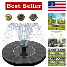 Elegant 1W Solar Bird Bath Fountain Pump for Garden with Adjustable Spray Height