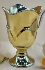 Royal Winton Grimwades Lustre Bud Vase Gold Floral Vintage 1950s England