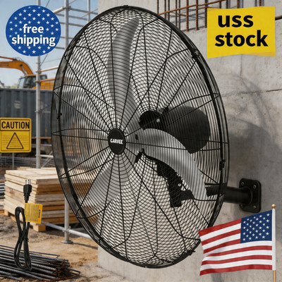 18 Inch Wall Mount Fan Oscillating, 3 Speed High Velocity Industrial Wall Fan wi