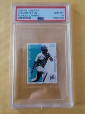 1989 St Vincent Rookies Stamp Ken Griffey Jr PSA 10 Gem Mint HOF