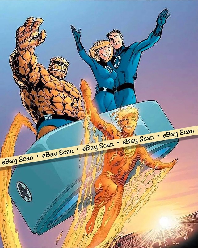Rare! FANTASTIC FOUR Cartoon Color 8 X 10 Photo MARVEL COMICS Avengers