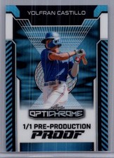 Yolfran Castillo 2025 Leaf Optichrome Baseball 1/1 Pre Production Proof
