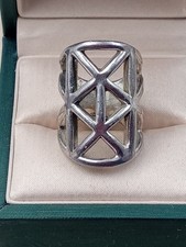 Interesting Israel, Israeli Made Sterling Silver Ring: Size 6.75  7 grams