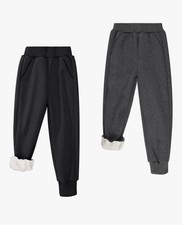 2Big Elephant Pants Girls/Boys XXL 2Pairs 1-Black 1-Dark Gray Fleece Lined NEW