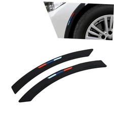 Car Wheel Arch Protectors, Silicone Auto Wheel Tire Eyebrow Strips, 2 PCS Black