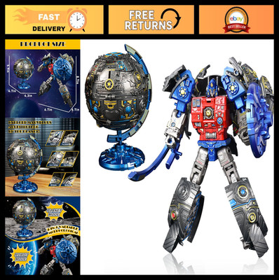 2-in-1 Transforming Globe Toy - Robot Action Figure, DIY Transformation for Kids