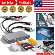 High-Speed USB 3.0 Adapter - 5-in-1 SD Reader for Effortless File Transfers