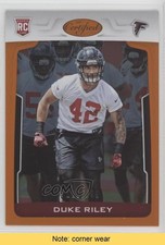 2017 Certified Rookies Mirror Orange /199 Duke Riley #195 READ 0b3