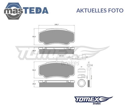 TX 12-461 SATZ BREMSBELÄGE BREMSKLÖTZE HINTEN TOMEX BRAKES NEU OE QUALITÄT