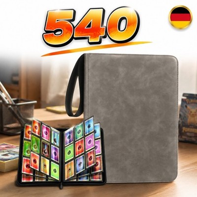 Sammelkarten Album Groß mit 540 Toploader Binder,9 Fächer bis zu 540 Karten