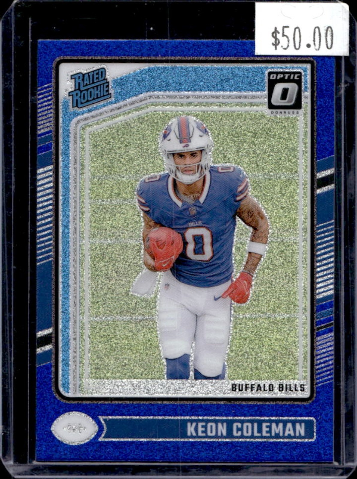 2024 Donruss Optic Keon Coleman Blue Glitter Rated Rookie #263 Bills