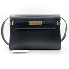 YSL Manhattan black leather medium womens sho...