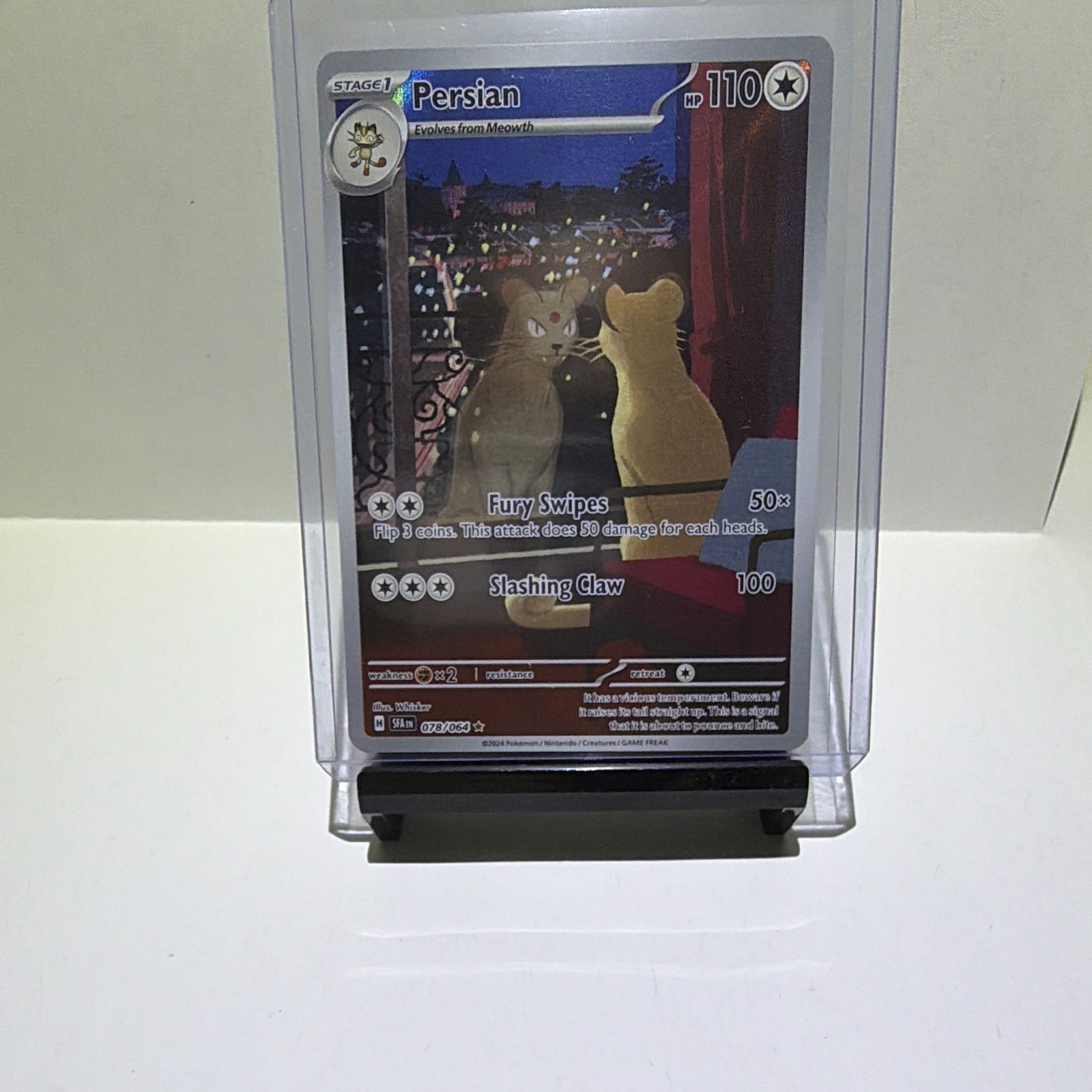 The Pokémon Company Persian 078/064 SV Shrouded Fable IR Holo ENG 110HP 2024