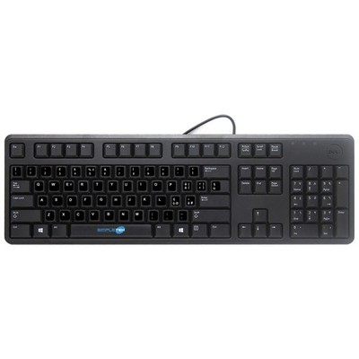 DELL KB212-B Tastatur Mit Aufklebern QWERTY Italienisch USB Schwarz
