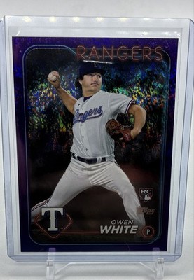 2024 Topps Series 1 - Owen White #5 Purple Holofoil /799 (RC)