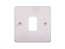 MK K14331BSS Frontplate 1 Mod Mounting Frame 86 x 86mm Brushed Stainless Steel