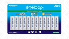Panasonic Eneloop AA (BK-3MCCA12BA) Ni-MH Rechargeable Batteries (12 Pack)