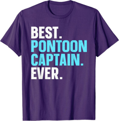 Pontoon Boat Captain Art For Men Women Lake Unisex T-Shirt