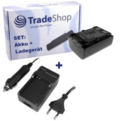 AKKU 1100mAh + LADEGERÄT für SONY HDR-XR-150 HDR-XR-150-E Chip