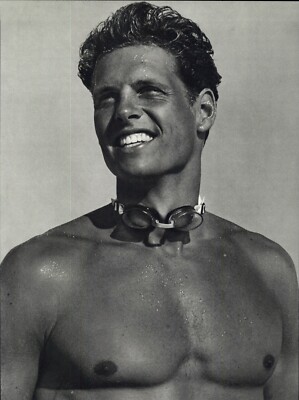 1983 Bruce Weber Nude Handsome Lifeguard Male Model Smiling Art Photo