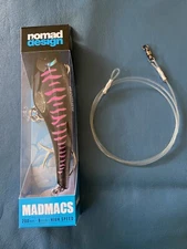 NOMAD DESIGN Madmacs 200mm/8in Black Pink Mackerel Sinking High Speed Lure NEW