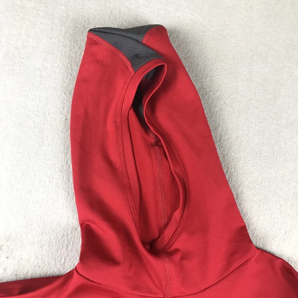 Moletom Under Armour com capuz feminino pulôver vermelho grande com capuz leve - Imagem 4 de 4