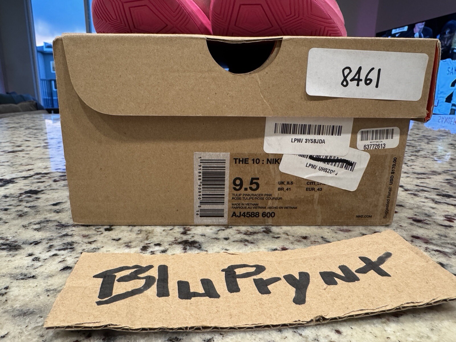 OFF WHITE X NIKE Taglia 9 5 Nike Off White x Zoom Fly SP rosa tulipano