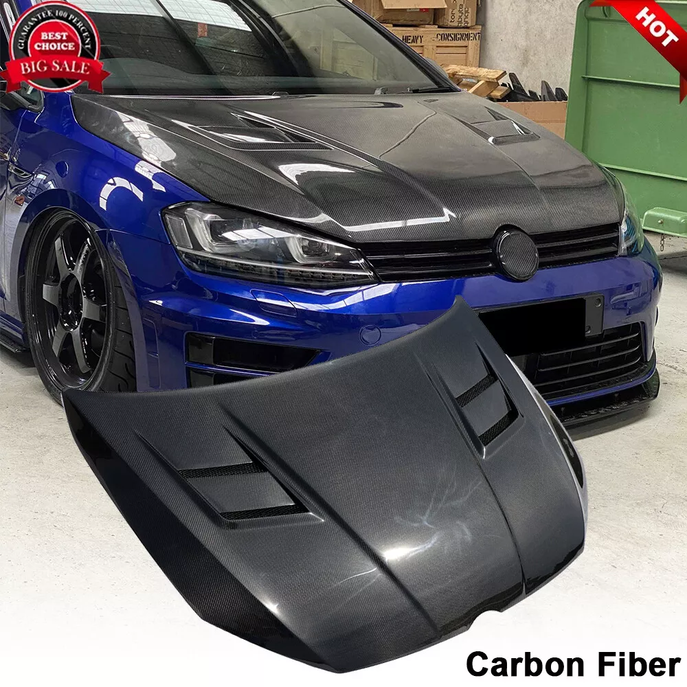 For Volkswagen Golf 7 R MK7 VII GTI 14-17 Carbon Fiber Engine Hood Bonnet  Cover