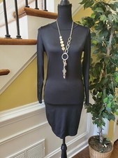 Womens Plain Bodycon Dress Cut Out Mini Casual Pullover Party- Medium 