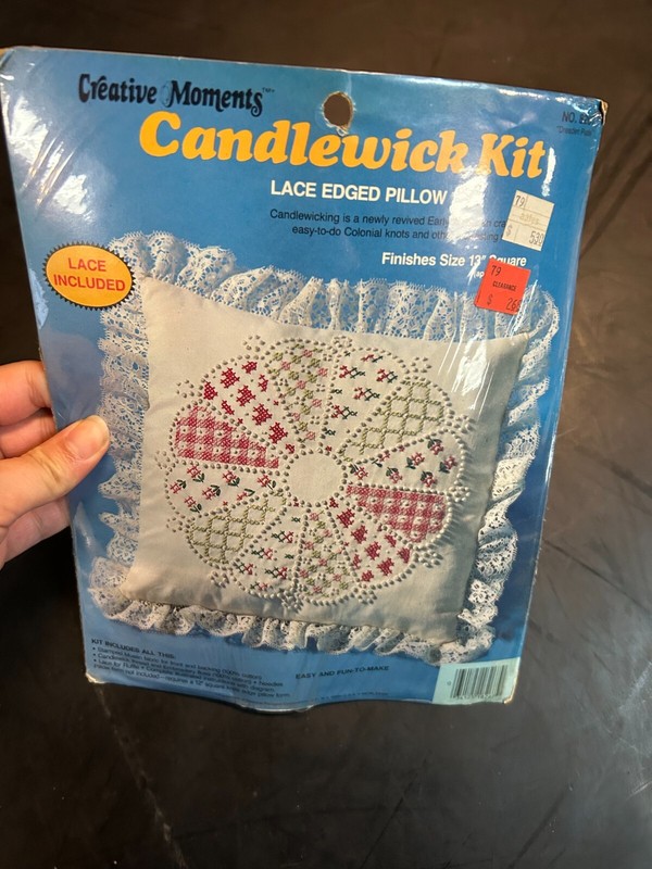 Candlewick Kit Lace Edged Pillow Pillow 13x13in