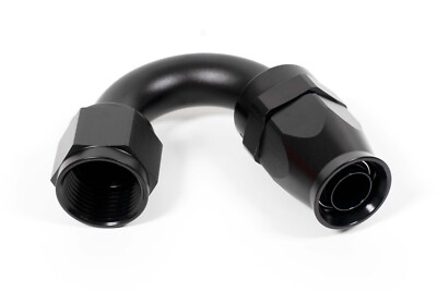 PTFE Alu Fitting Dash 3 / -3 AN / JIC 3 Anschluss 150° Schwarz eloxiert