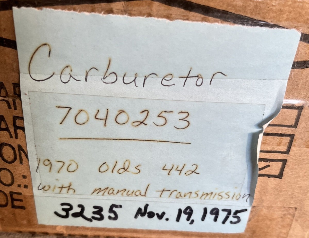 70 1970 Olds 442 Rochester Quadrajet Carburetor Rebuilt Manual