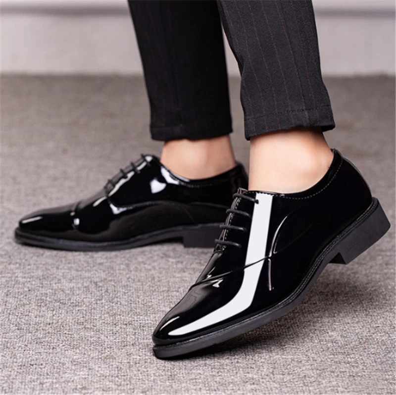 Formal Shoes for Men Clearance Men's Wedding Formal Dress Shoes Tuxedo  Dress Shoe Patent Derby Shoes Lace Up Formal Derbys Oxfords Business Shoes