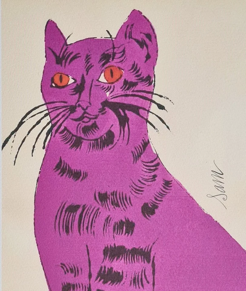 ANDY WARHOL * A Cat named Sam * 50 x 40 cm * signed lithograph *limited # 21/200 - Bild 3 von 4