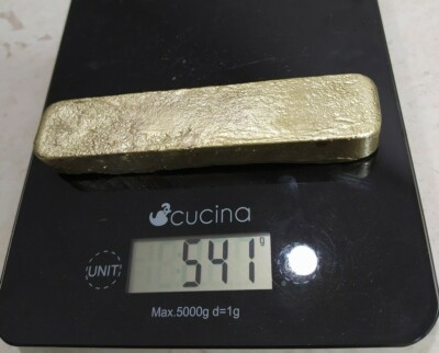 #ad 541 Grams Scrap Gold Bar For Gold Recovery Melted Different Computer Coin Pins $75.99