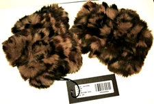 Jocelyn Camo Color Open Fingerless Tip Fur Glove Mitten New Tags OS