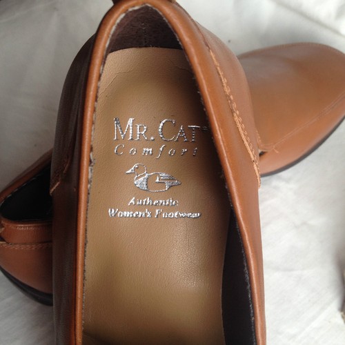 Mr Cat Leather Shoes Loafers 8N Authentic Comfort Driving Mocassin - Picture 3 of 8