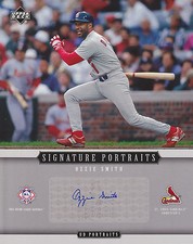 OZZIE SMITH SIGNED UPPER DECK SIGNATURE PORTRAITS 8x10 CARDINALS PHOTO CARD AUTO