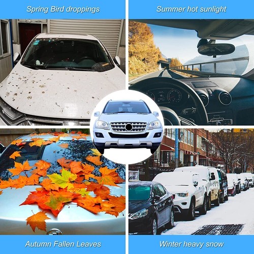 Magnetic Car Windscreen Cover Winter Ice Frost Shield Snow Protector Sun Shade - Picture 11 of 13