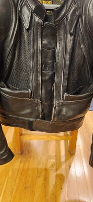 Men's Vanson Leather Avenger black jacket, Reconditioned, size 42 with gloves