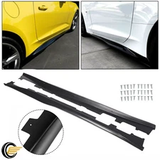 ZL1 Style Side Skirts Extension Rocker Panels For 2016-2023 Chevy Camaro RS&SS