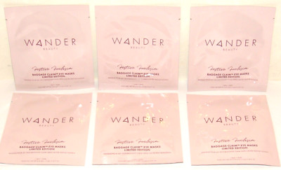 6 Pair Wander Beauty Baggage Claim Eye Masks Limited Edition Festive Fuchsia