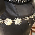 Lunch At The Ritz NYC Skyline Belt & Earrings Set Twin Towers Silver Tone Rare — photo 9