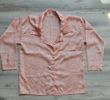 Vintage Women's Victoria's Secret Gold Label Peach Night Sleep Shirt Floral Sz S