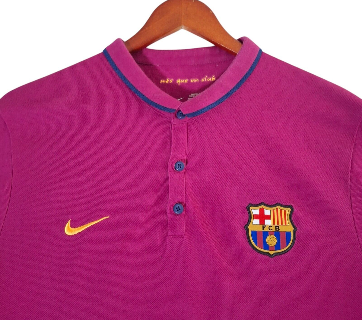 Nike FC Barcelona Polo Shirt Youth XL Pink Golf Soccer Football