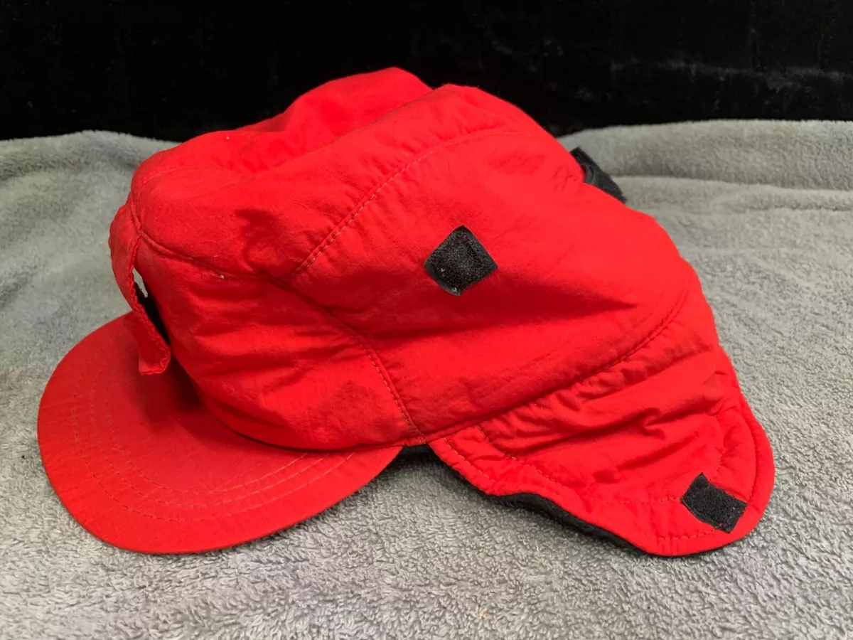 Red LL Bean Polartec Gore-tex Fleece Over the Ear Hat L/XL Made In USA