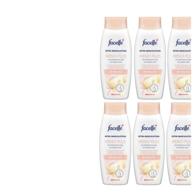 6x300ml Facelle Intim-Waschlotion MENO Plus | Panthenol&Urea | Sanfter Duft