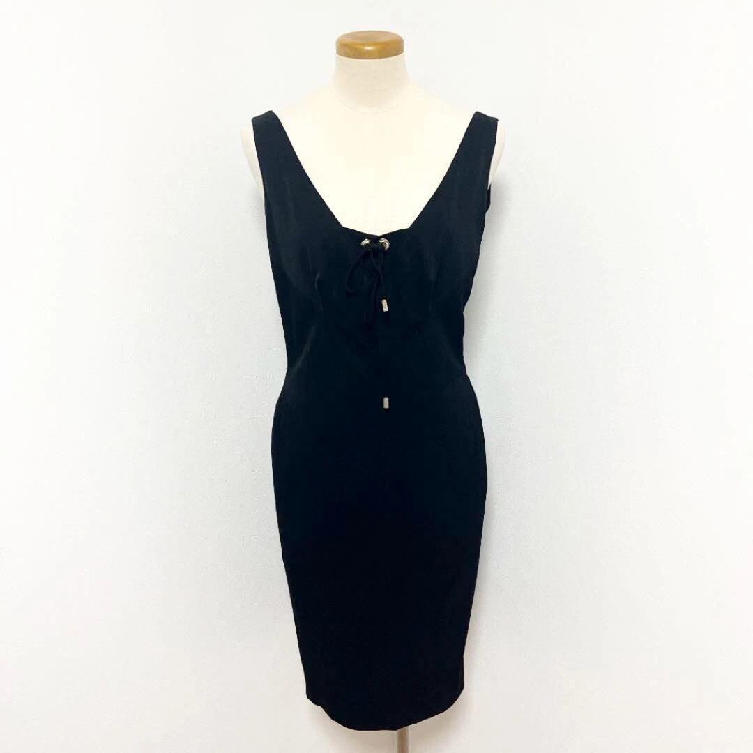 Robe GUCCI sans manches femme taille 40 laine polyuréthane noir