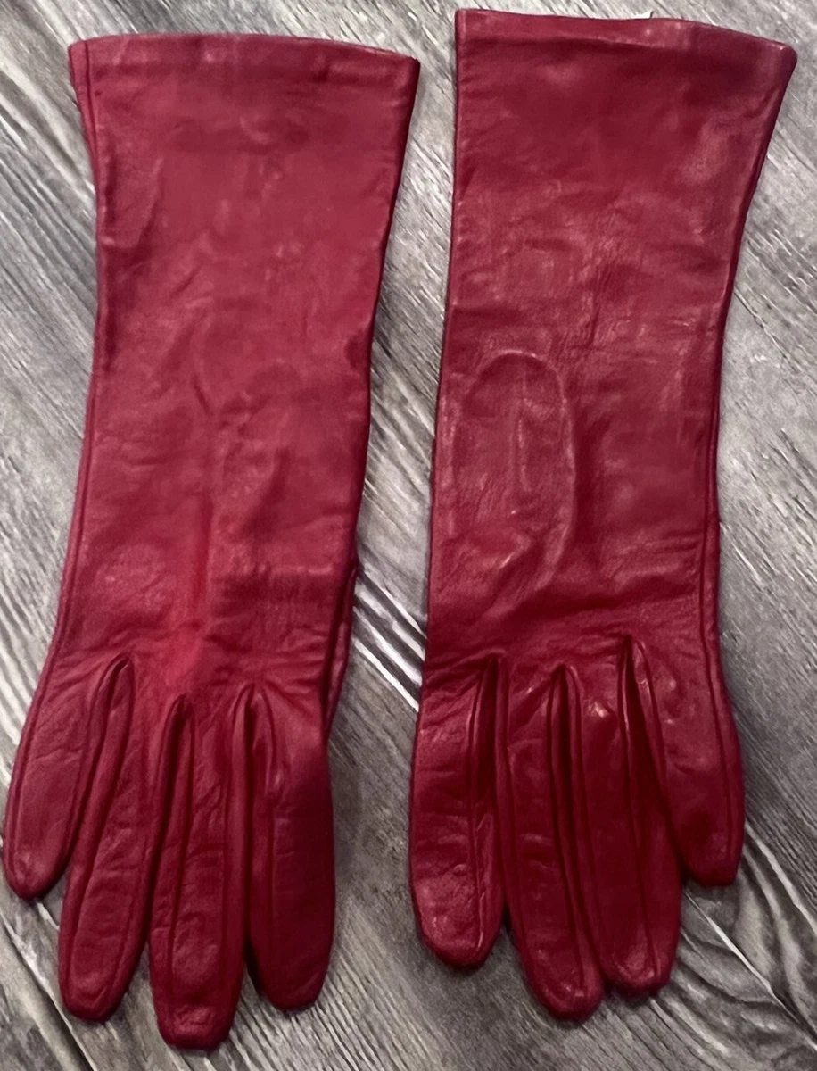 VTG 90 s Saks Fifth Avenue Women s Red Genuine Leather Italy Made