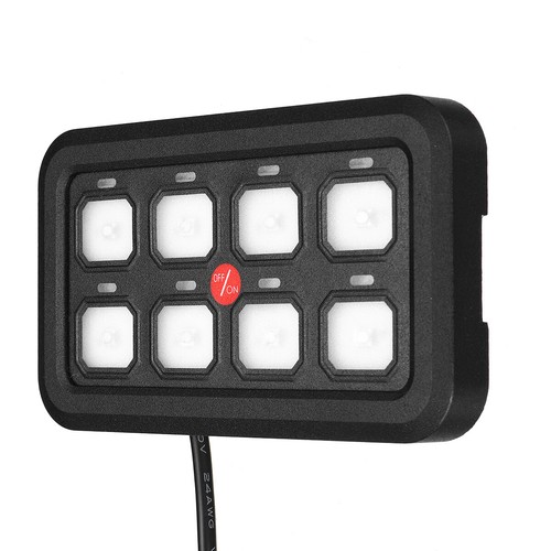 8 Gang Switch Panel LED Light Bar Relay Circuit Control Box For Car Boat Marine - Picture 12 of 16